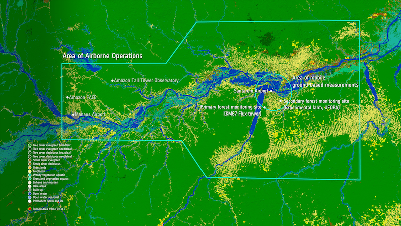 Proposed area of Airborne operations and ground observations